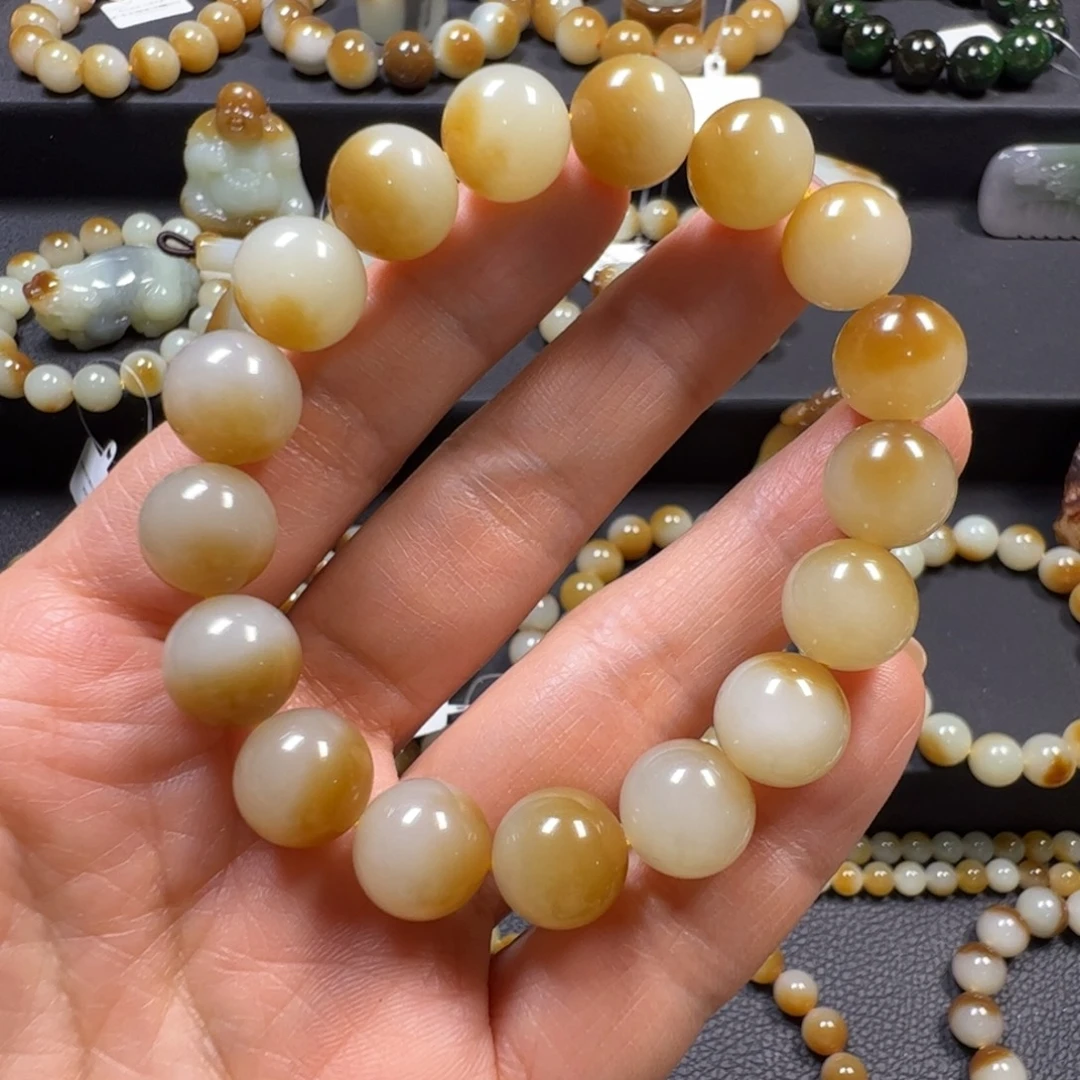 润***鱼和田玉未镶嵌手链卡12