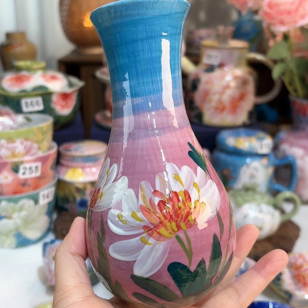 景德镇手绘高温釉下彩陶瓷茶具