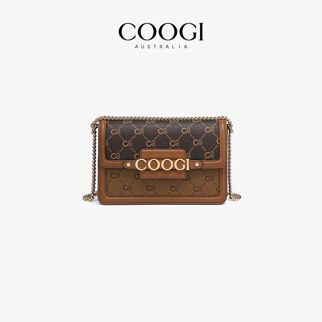 COOGI单根链条包包盖斜挎款经典轻奢单肩包肩包通勤风字母送女友