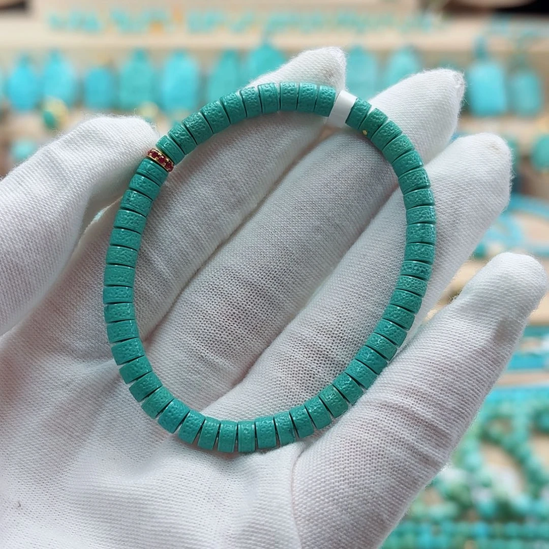 绿松石18K金镶嵌珠宝奇石