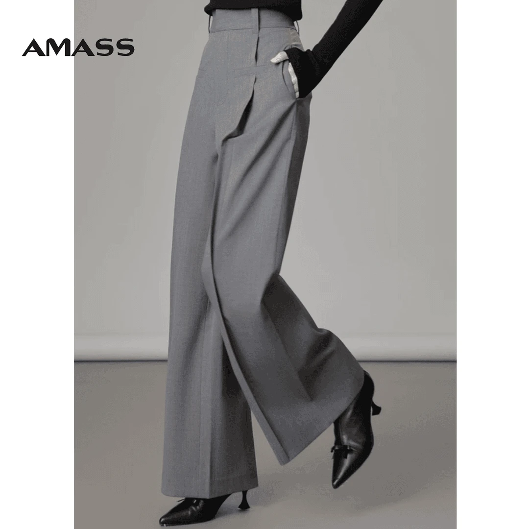 AMASS/阿玛施春夏新款爆款经典百搭高腰显瘦爆款裤5100375