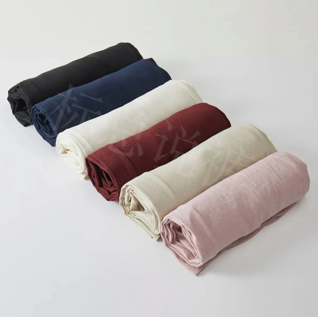 【定制熟麻+现货】2025夏季新款复古风松紧腰绳天丝亚麻女式直筒裤