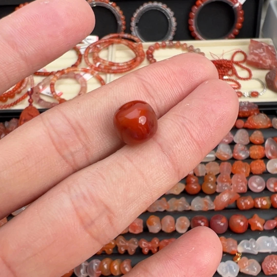 南红玛瑙未镶嵌颈饰老型珠10mm