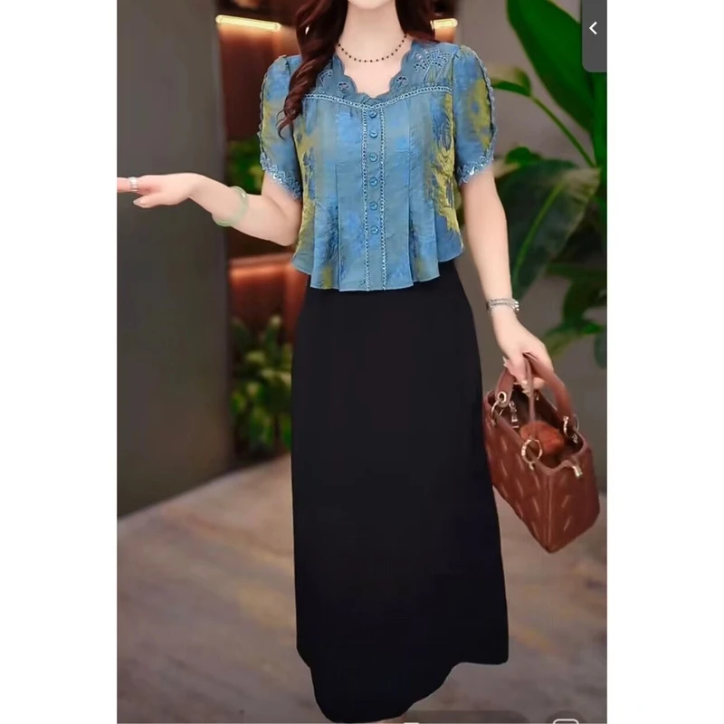 夏季新款连衣裙2025夏季新款显瘦修身气质遮肚裙子MY25Y1531