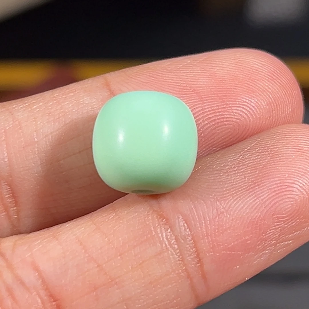 玛瑙/玉髓未镶嵌缅黄绿瓷老型珠11.1*10.4mm不退换