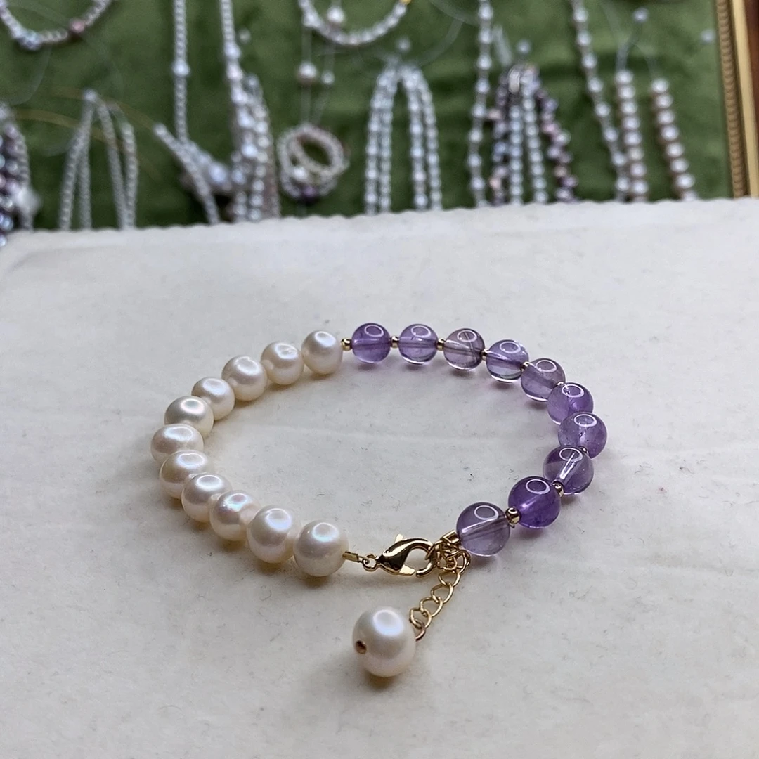 手绳合金淡水珍珠