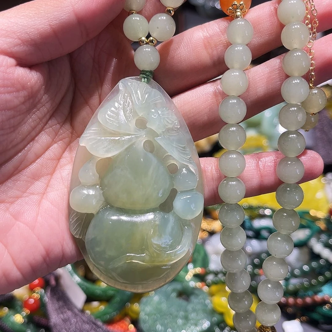 未镶嵌岫玉毛衣链