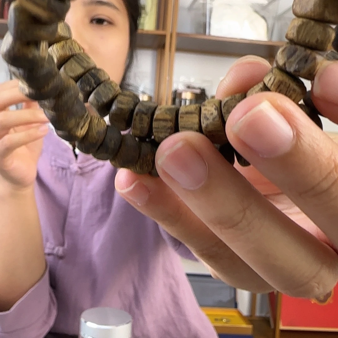 沉香沉香碎屑算盘珠07单圈多样性五克