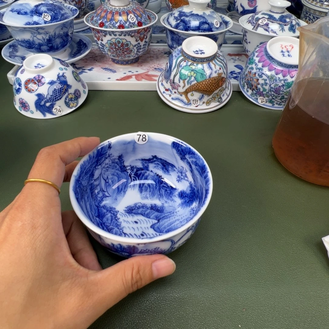 景德镇纯手工纯手绘茶具木木78