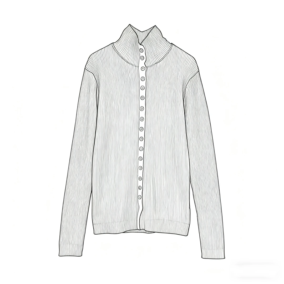 【MonTendre】秋冬新款 松本 时尚设计前后两穿立领修身显瘦针织衫