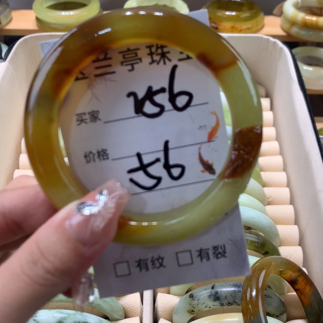 蛇纹石玉未镶嵌手镯W****ෆ