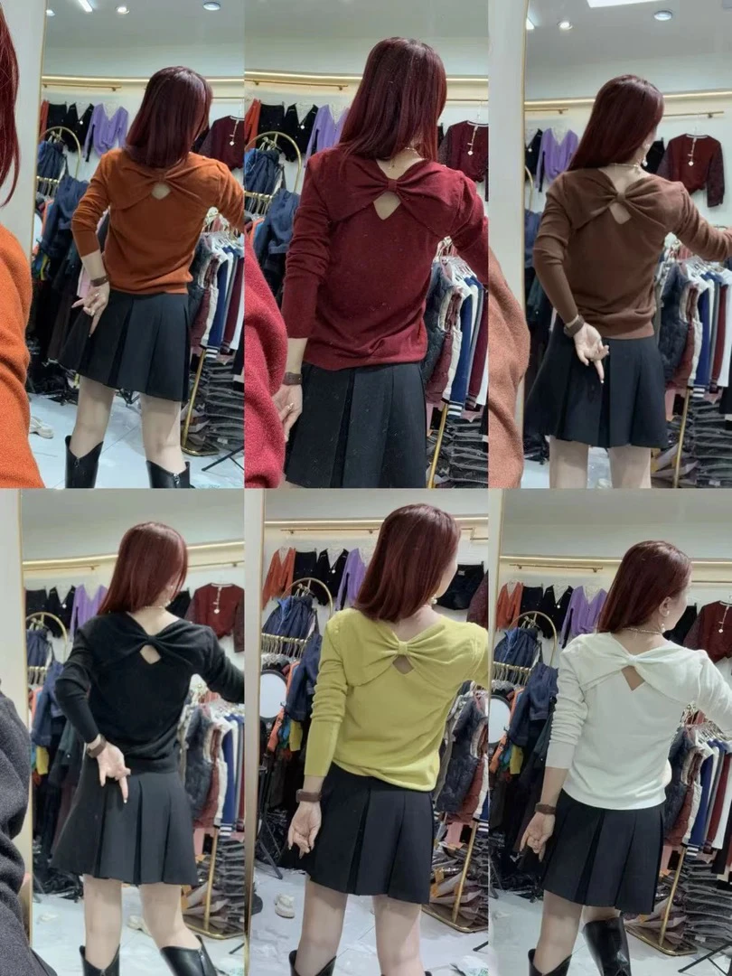 新款后背显瘦针织上衣247