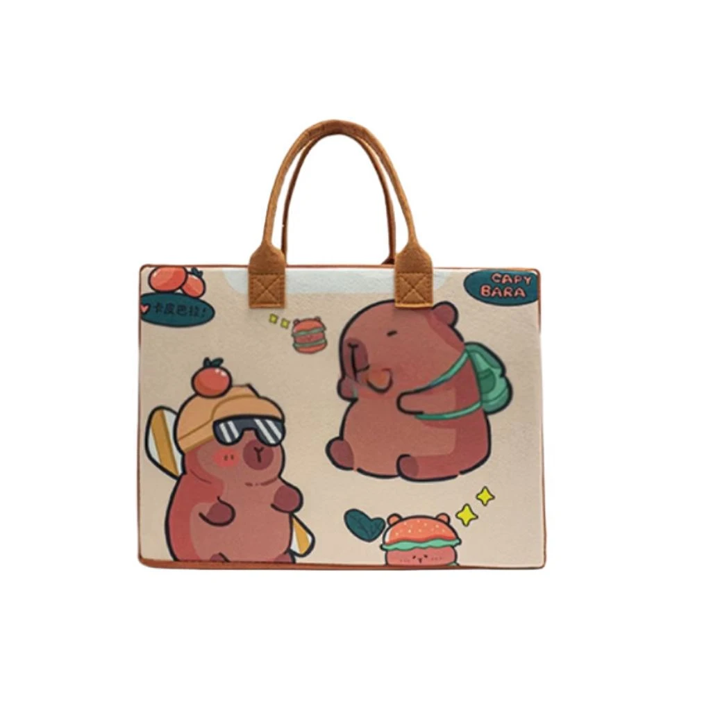 【工厂直销】毛毡旅行包大容量外出收纳包精美卡通可套拉杆手提包