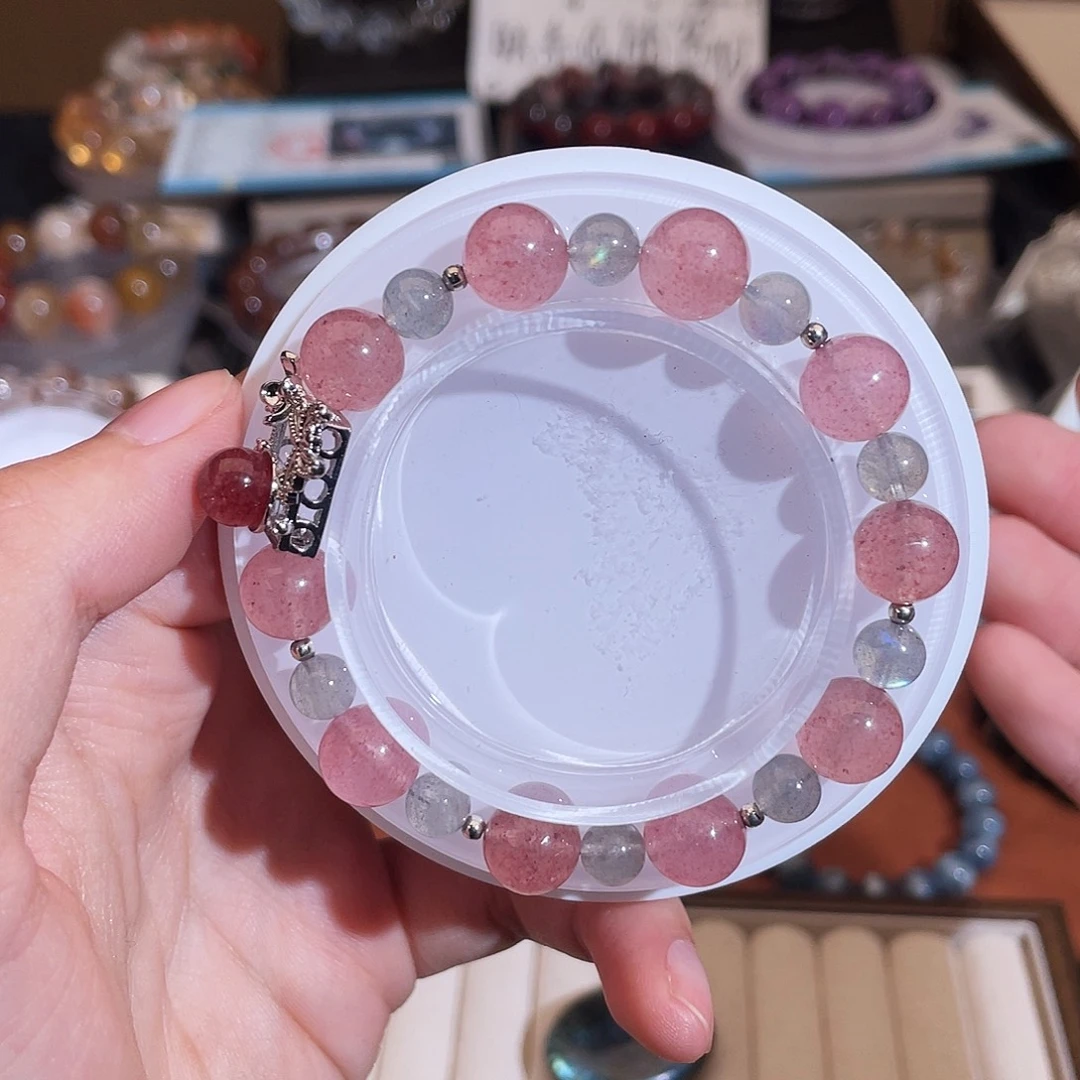 手链未镶嵌水晶草莓晶设计款10m