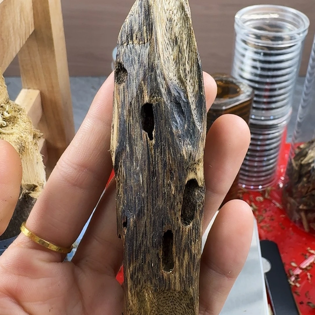 香料绿奇楠虫漏白棋18克