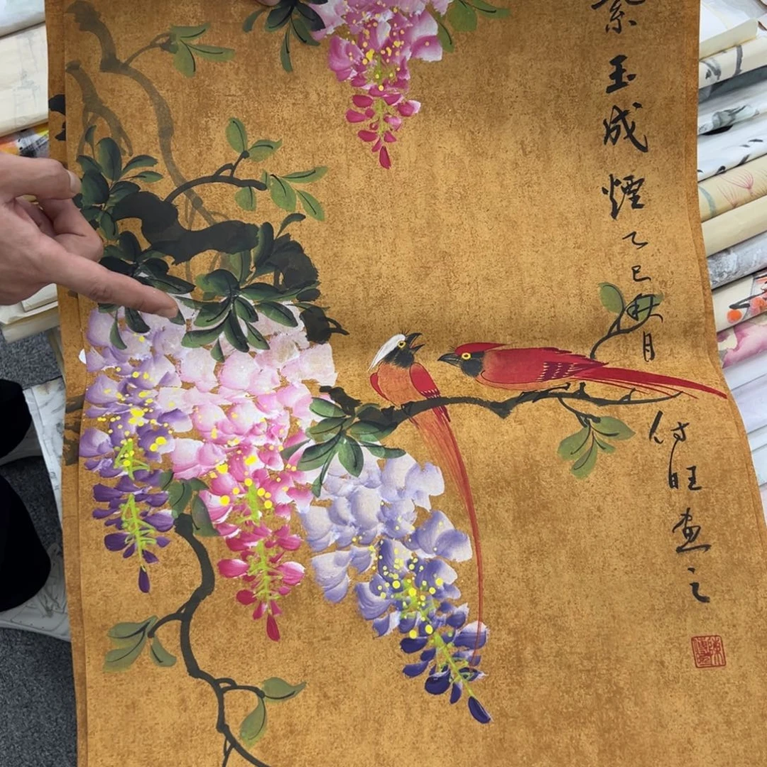 国画纯手绘字画宣纸
