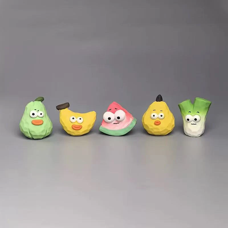 可爱卡通果蔬总动员石膏娃娃diy彩色绘画立体涂鸦白胚摆件装饰
