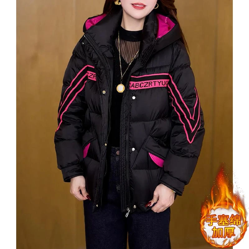 休闲显瘦连帽棉服外套女2024年秋冬季新款韩版高级感加厚保暖棉袄