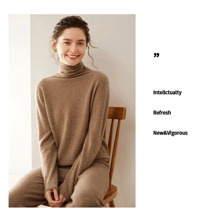 堆堆领女高领宽松内搭针织打底衫毛衣春秋冬三季80-145斤可穿