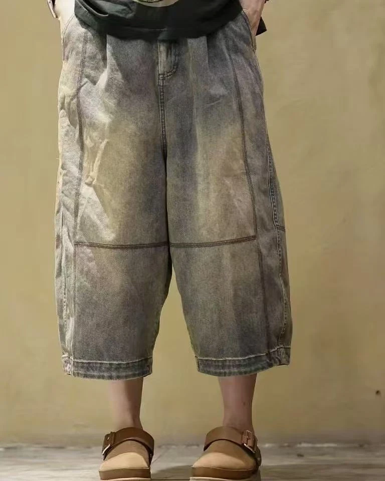 【云上布衣】0036分享原创设计复古文艺随性百搭牛仔短裤