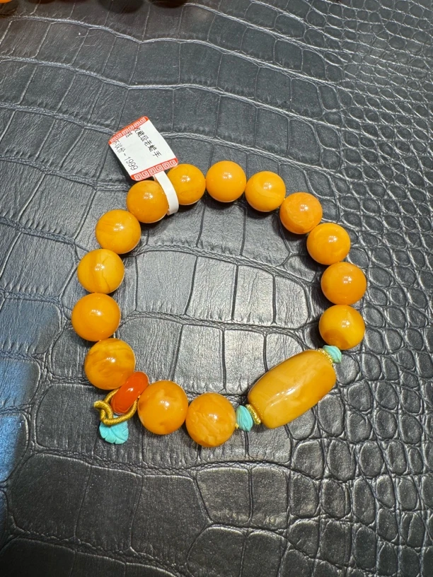 天然蜜蜡原创手链百搭经典时尚单圈素圈气质