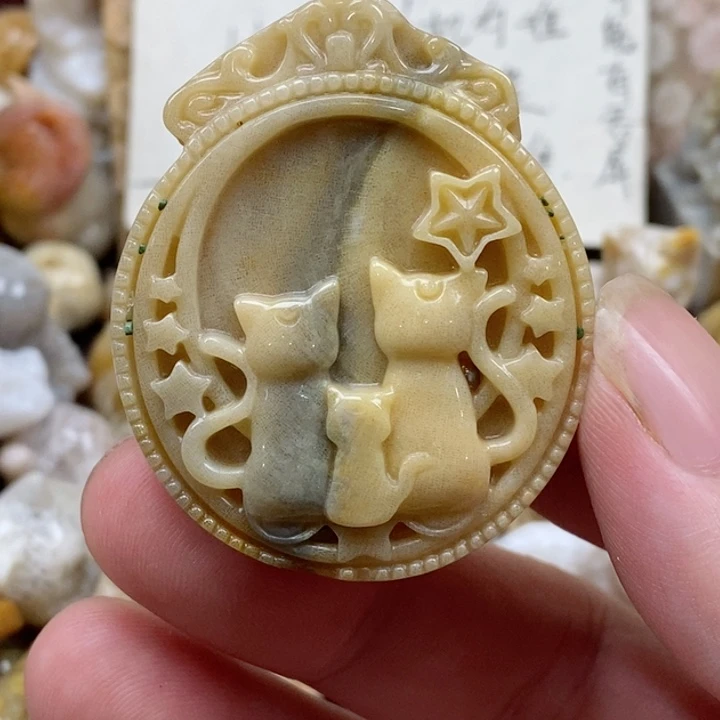 颈饰未镶嵌硅化珊瑚（珊瑚玉）有瑕
