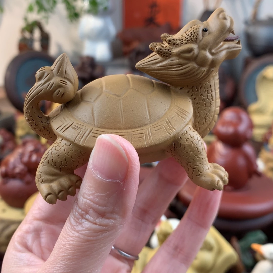 紫砂茶宠龙龟段泥