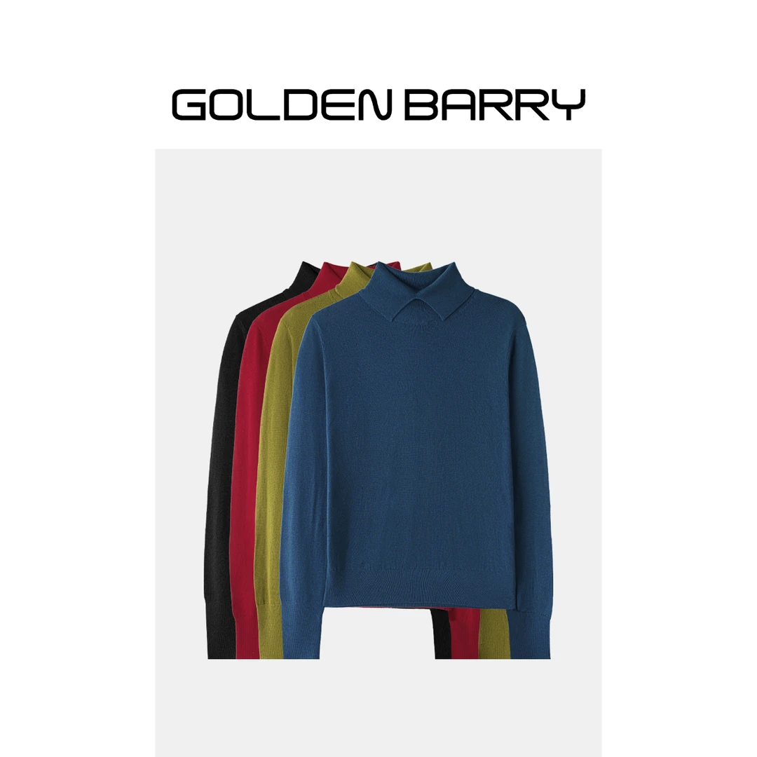 GOLDENBARRY|241175多色小翻领亲肤毛衫【微瑕】