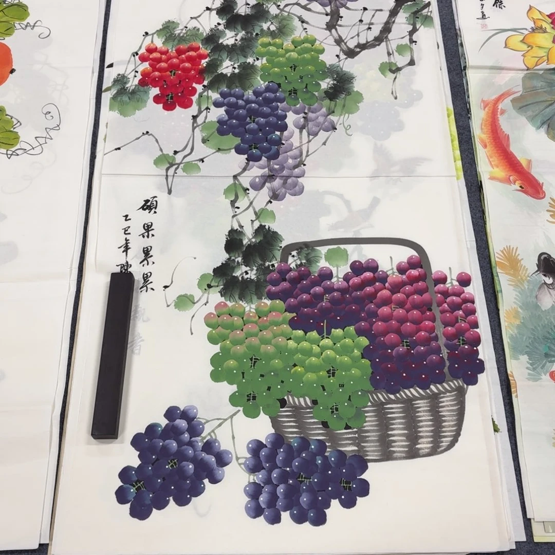 国画140×70手绘画画画