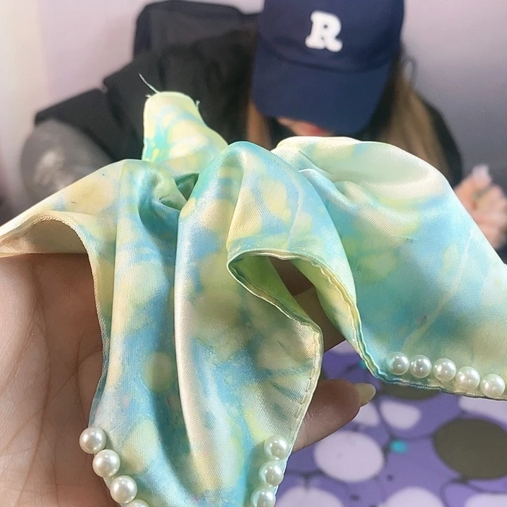 大理石磁石珍珠方巾呀