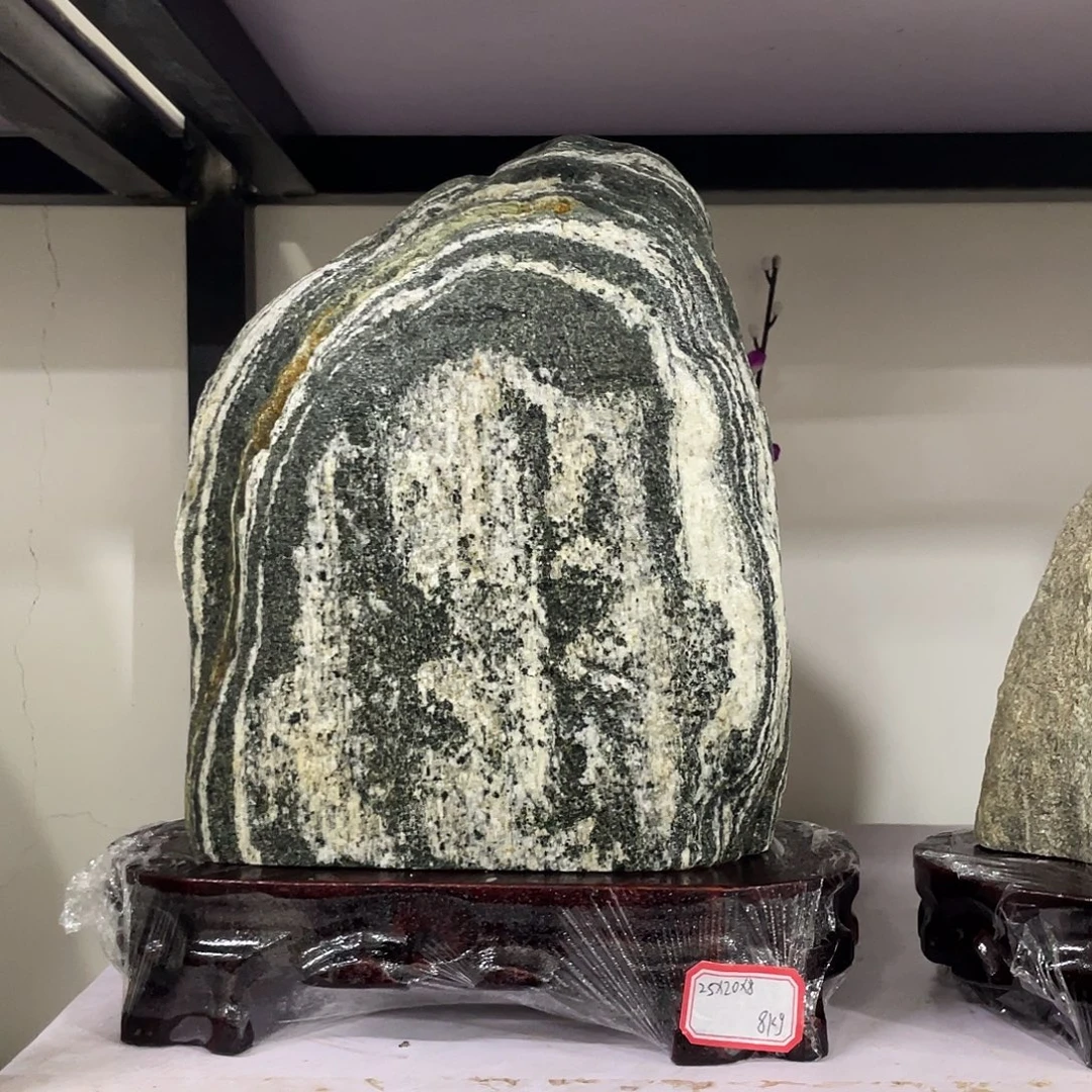 用***2石材靠山石平安石摆件