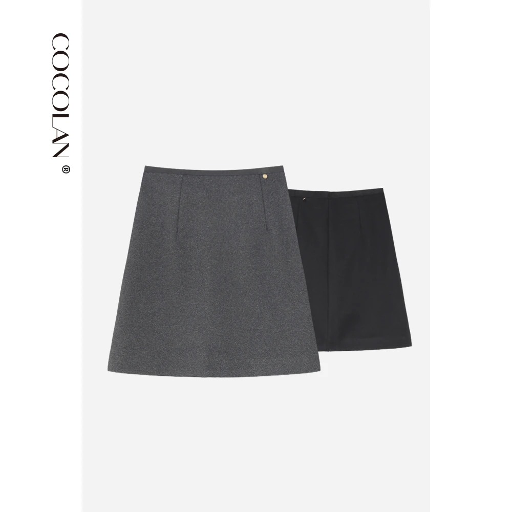 COCOLAN【秘境】女装半身裙西装裙半裙CL6BQ6168