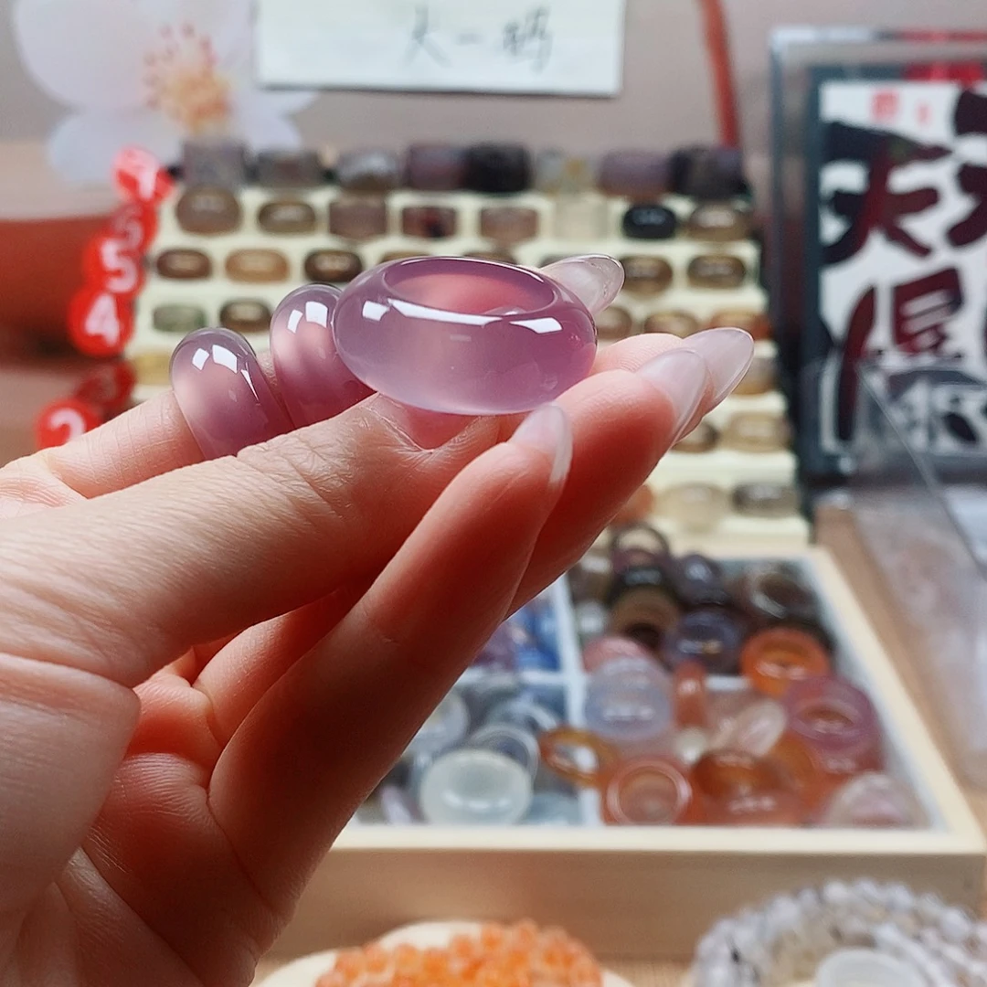 小***咪玛瑙/玉髓戒指未镶嵌