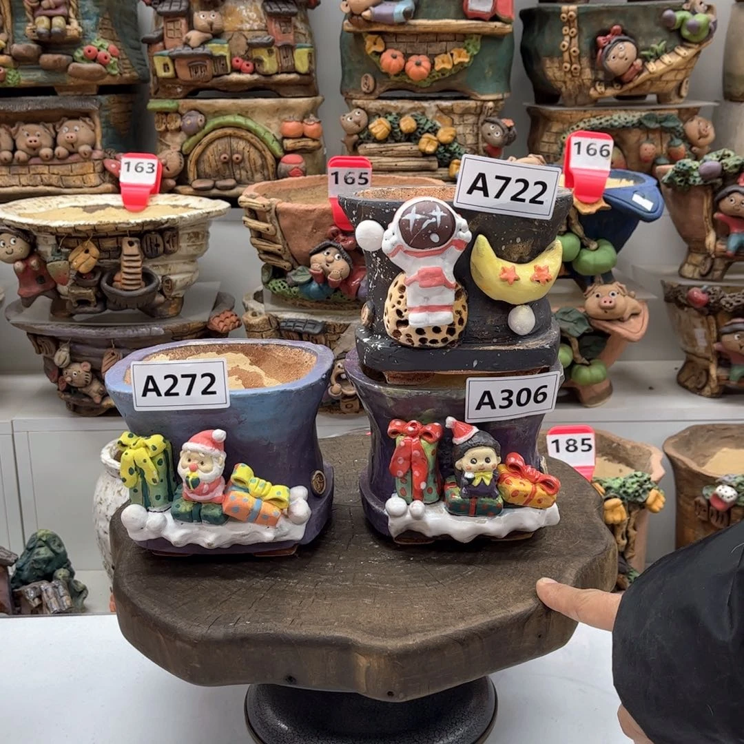 红陶ـ****▗花盆3只