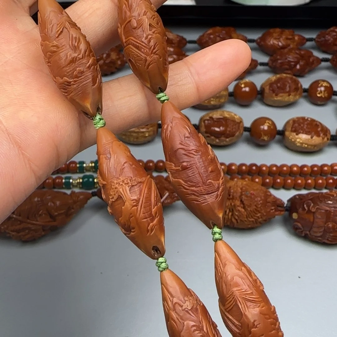 橄榄核手串/手链1.3尺寸油核风景手持