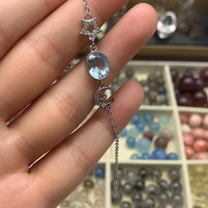 珠宝半成品银S925镶嵌水晶