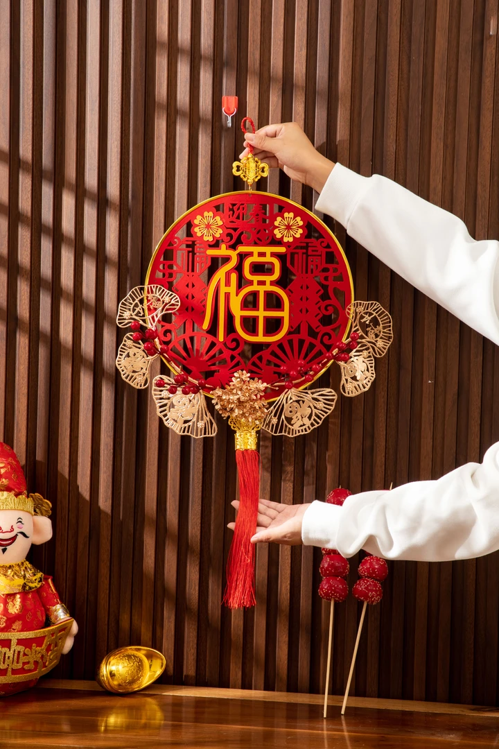 2025新款发财果福字挂件店铺客厅墙面挂饰