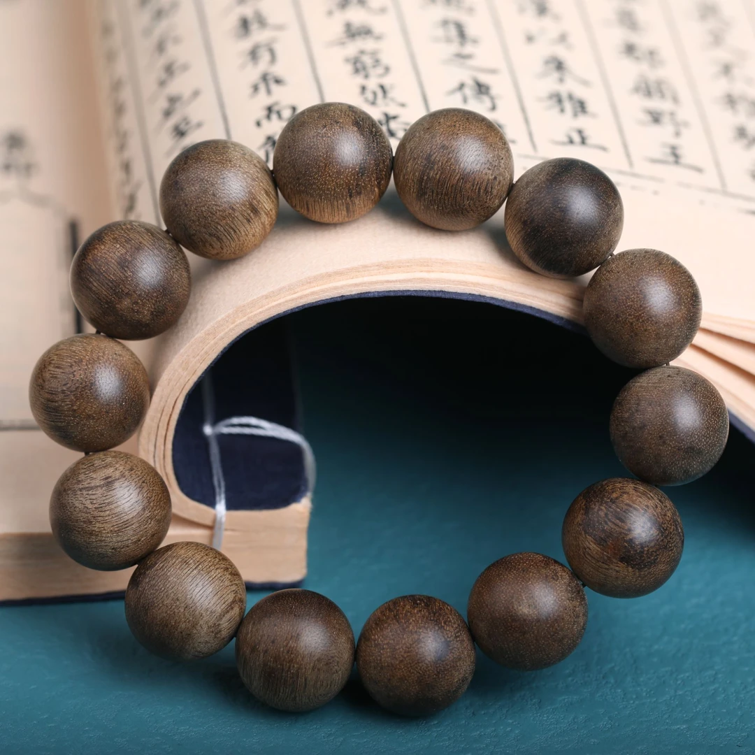 汇安九分沉越南都蓬土沉香35克16mm手串单圈 香韵醇厚 正区天然