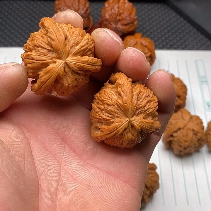 磊***核桃把件拼接白狮子14