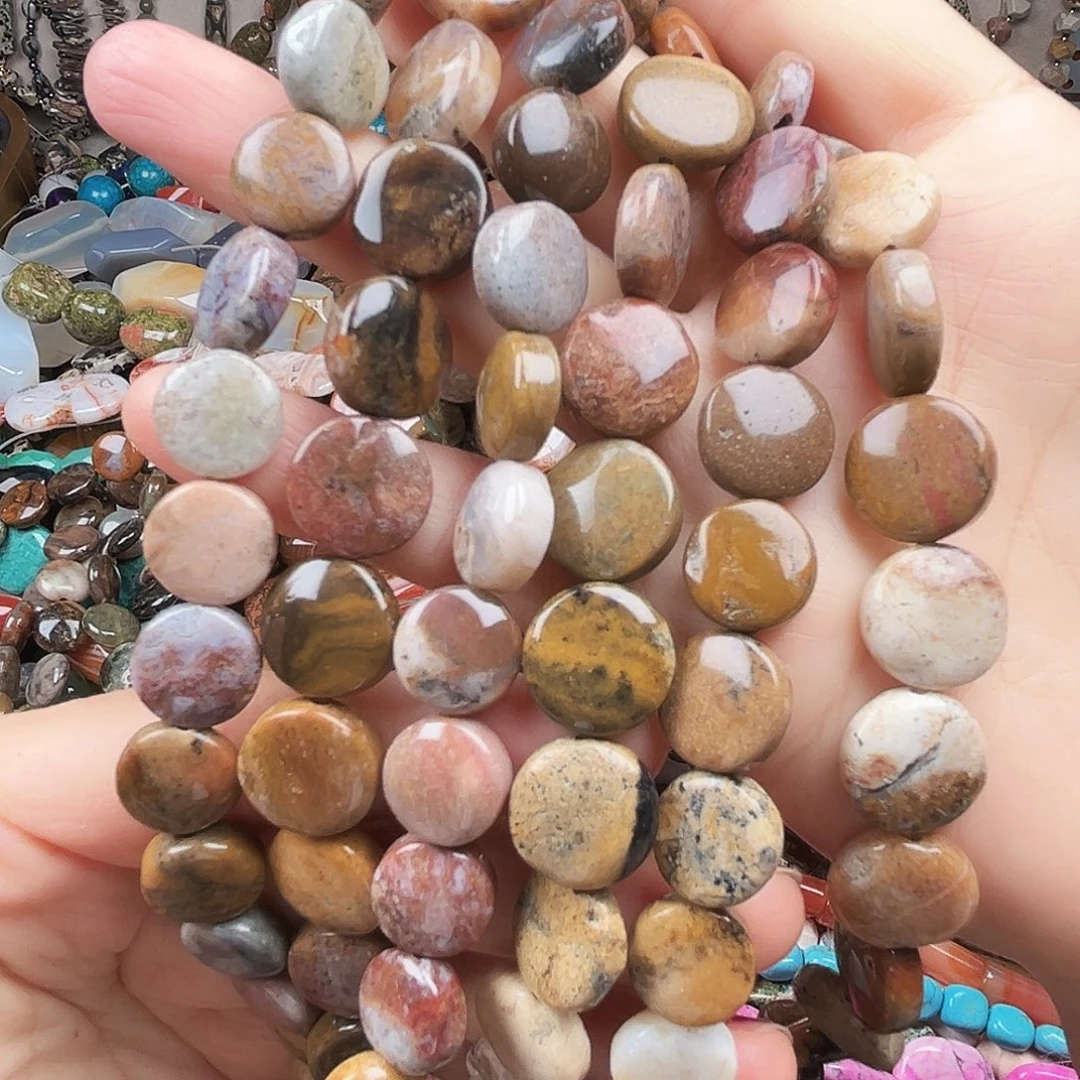 玛瑙/玉髓未镶嵌珠宝半成品卡12 木花石