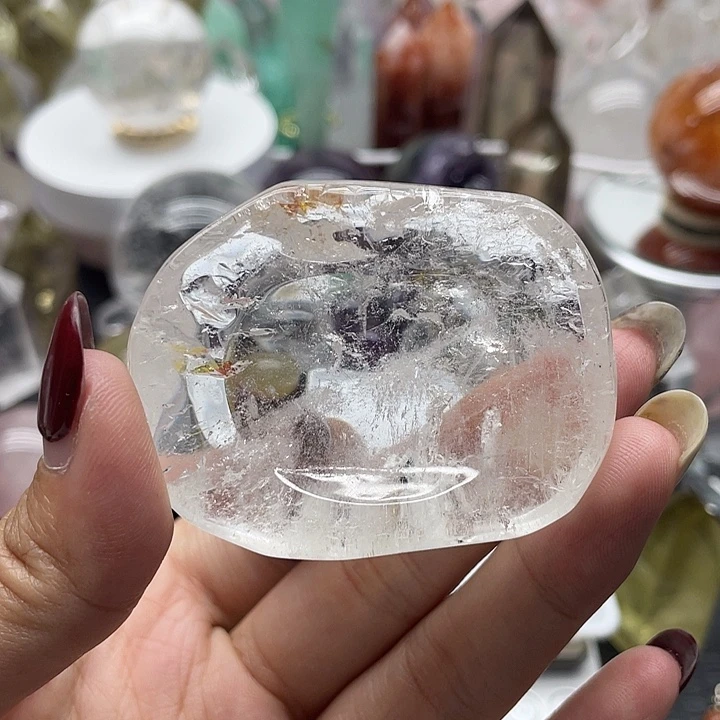 不***呆未镶嵌珠宝半成品水晶40白水晶盘