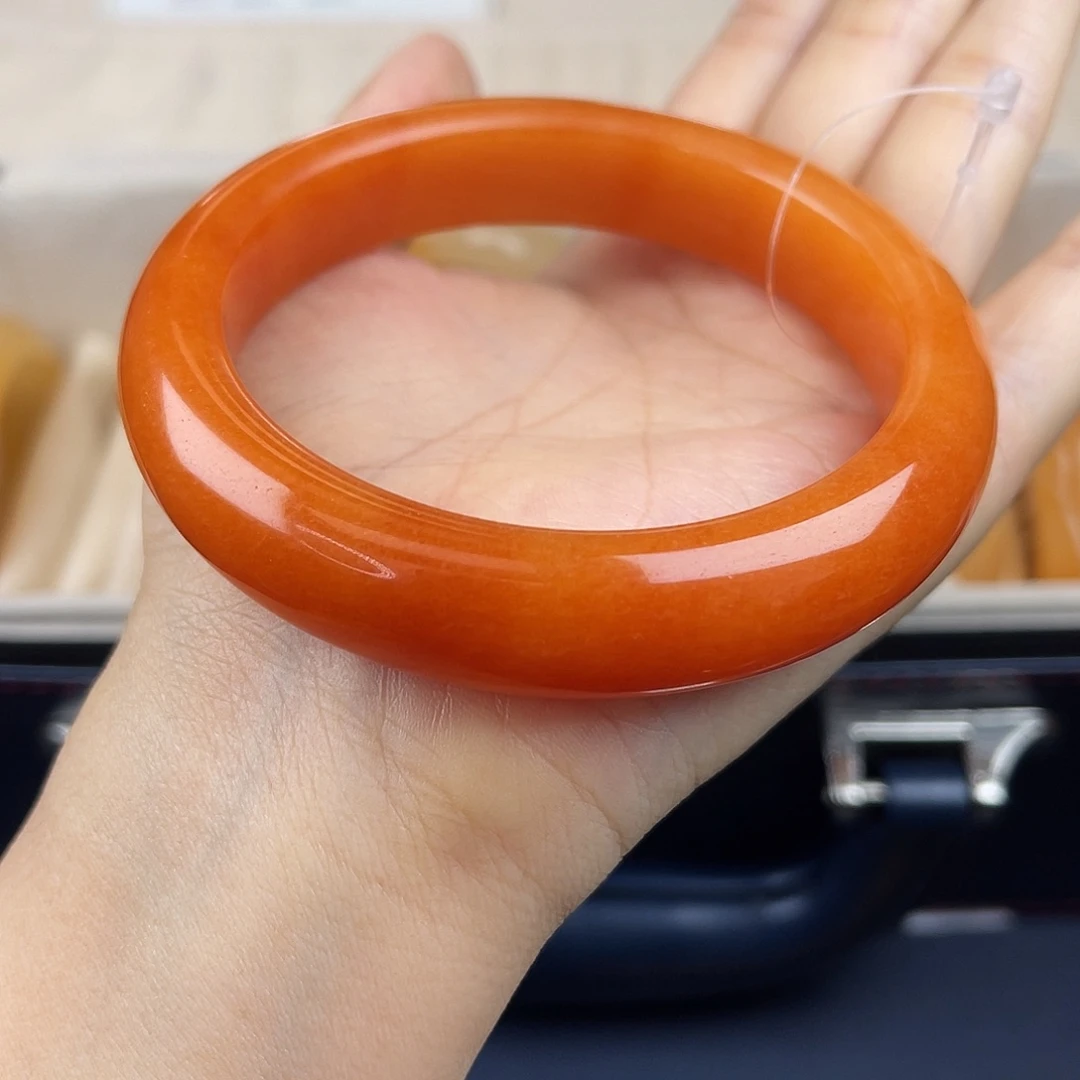 非金属无茄山老油料闪闪镯精品爱马仕橘60圈口16号