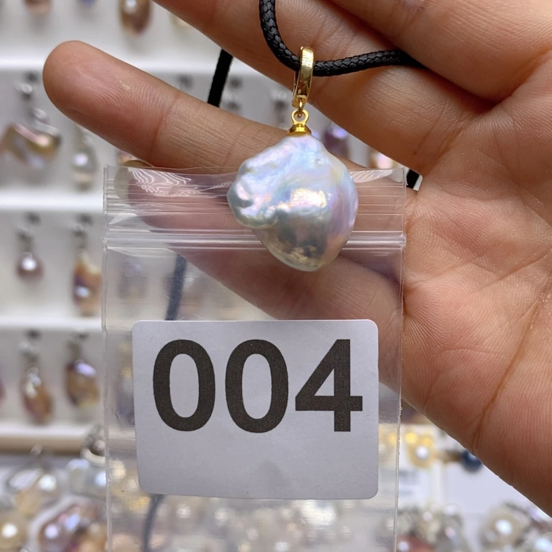 淡水珍珠颈饰银S925镶嵌4