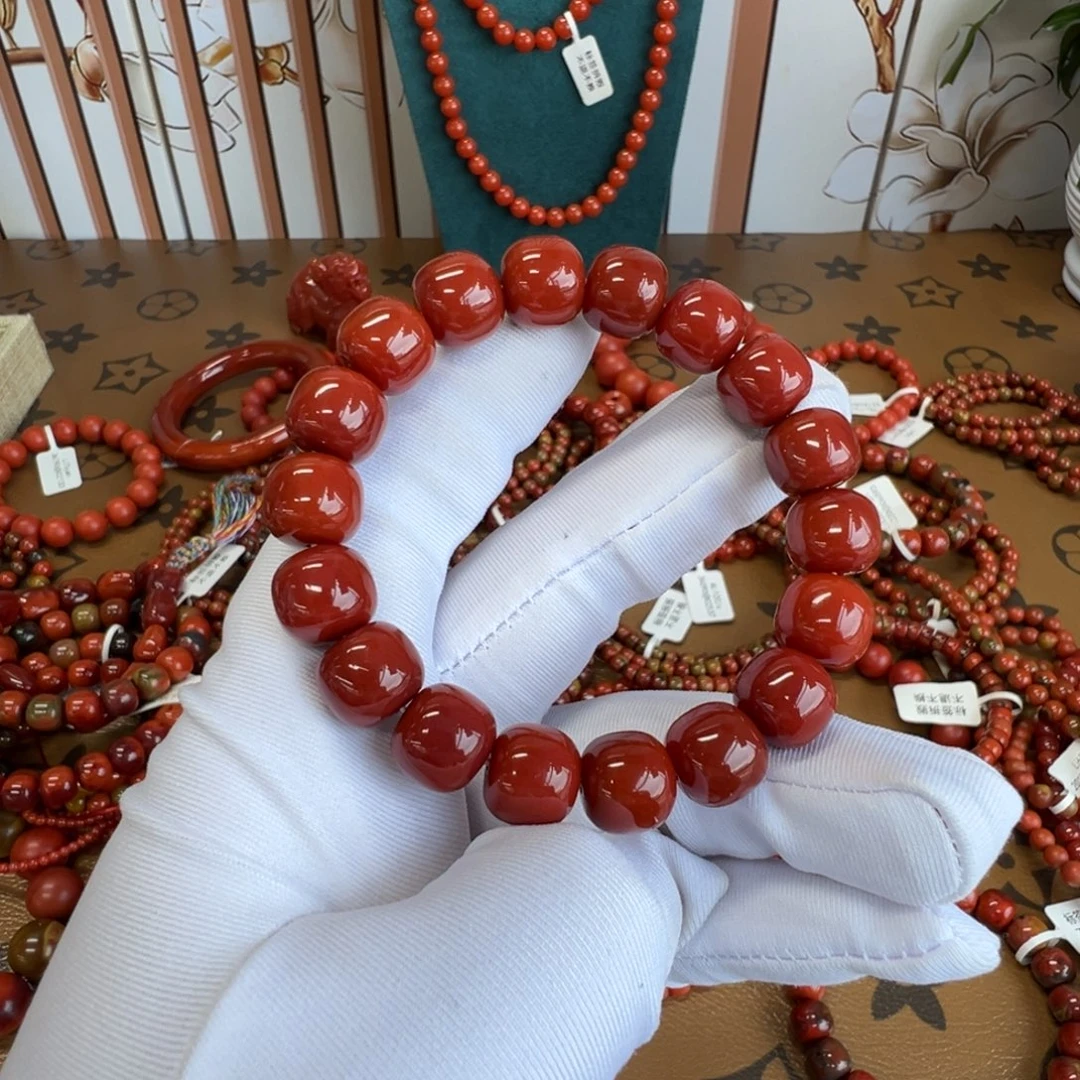 威***下南红玛瑙未镶嵌手串瓦西12mm