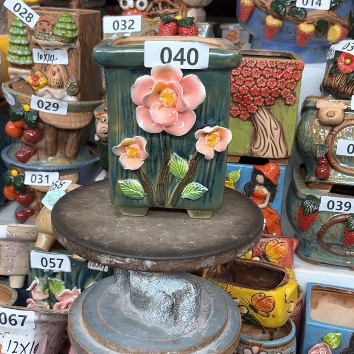 紫砂花盆粗陶材质多肉花盆