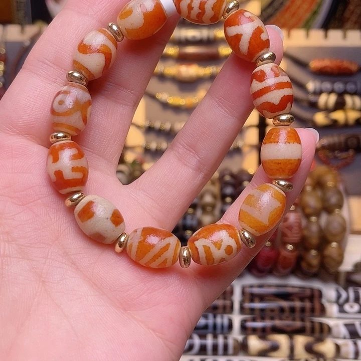 玛瑙/玉髓未镶嵌天珠手串