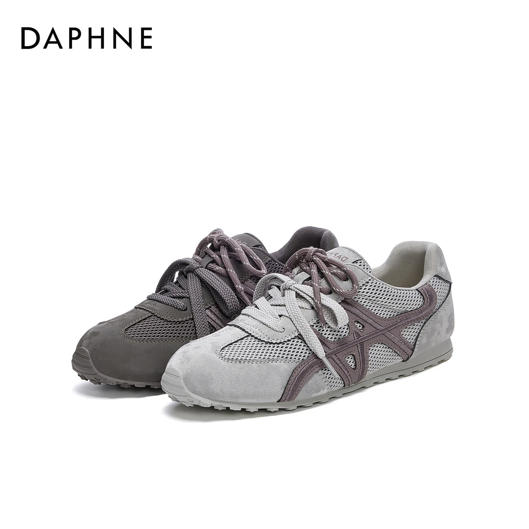 达芙妮新款复古港风女鞋时尚百搭耐脏耐磨运动风软底舒适德训鞋