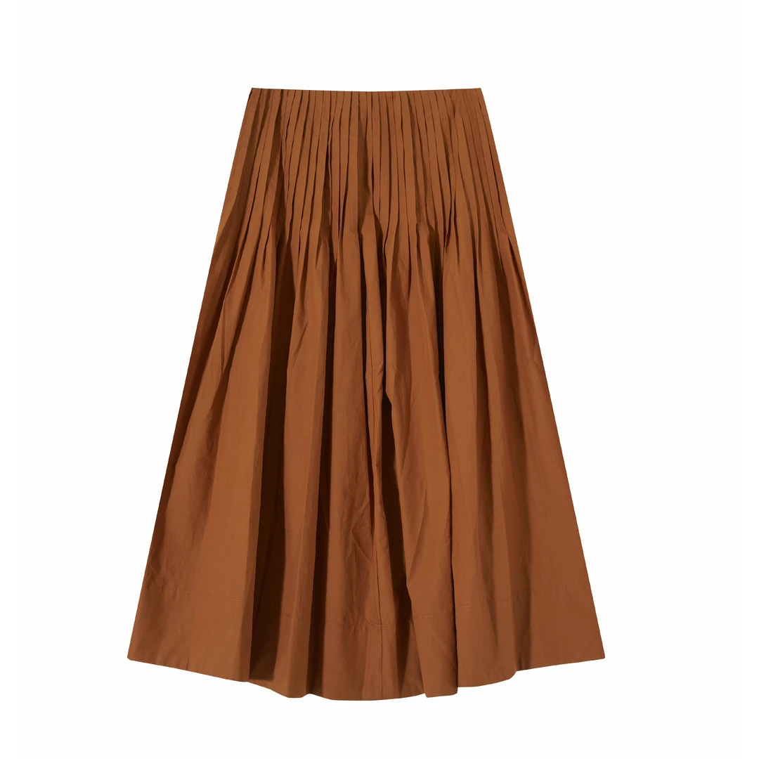 【小花】秋季半身裙气质中长款伞裙25Q3843