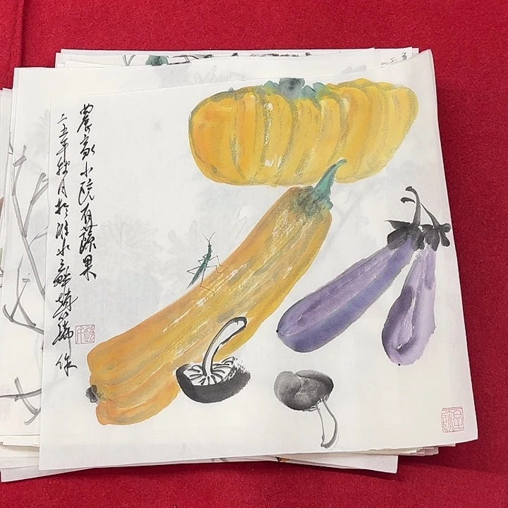 国画花鸟等图案为