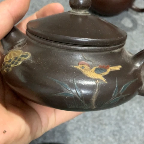 岁***好紫砂茶壶陶瓷摆件工艺品摆件